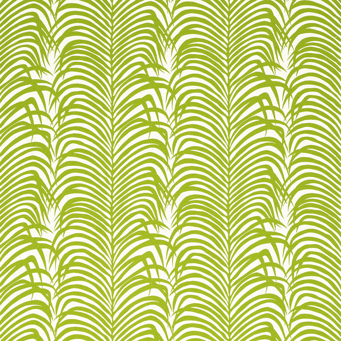 Schumacher Zebra Palm Woven Indoor/Outdoor Green Fabric Sample 82780