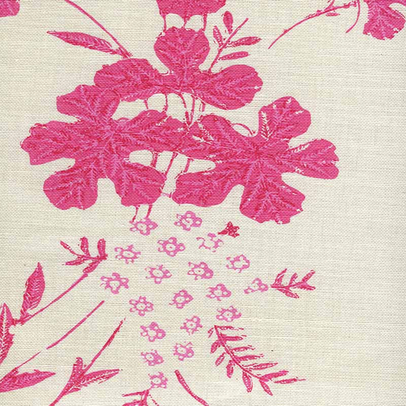 China Seas Peacock Floral Multi Pinks Fabric 8280-04