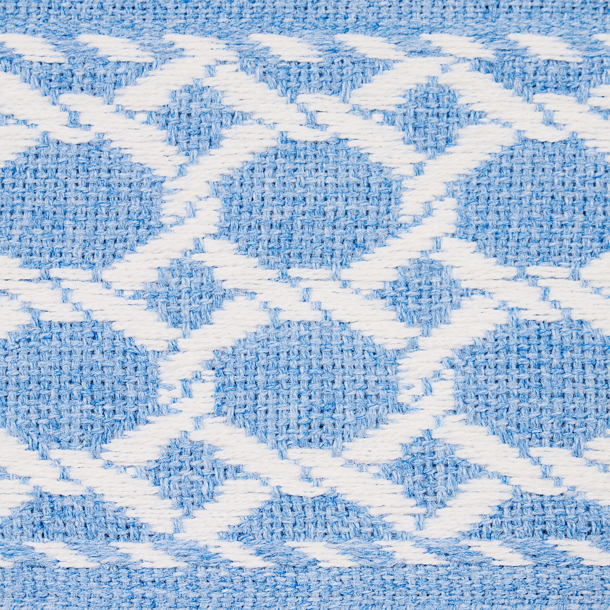 Schumacher Lattice Indoor/Outdoor Tape Chambray Trim Sample 82821