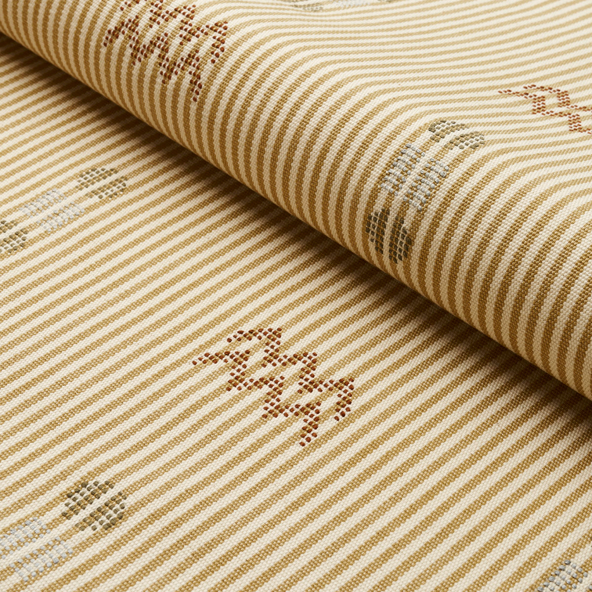 Schumacher Ribbon Wheat Fabric 82851