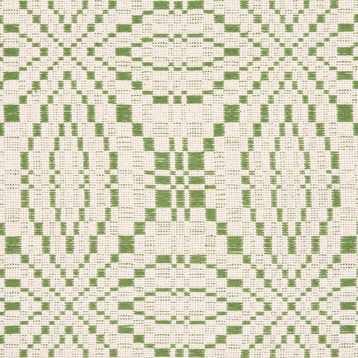 Schumacher Francestown Coverlet Leaf Fabric Sample 82910