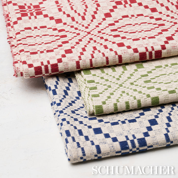 Schumacher Francestown Coverlet Leaf Fabric Sample 82910