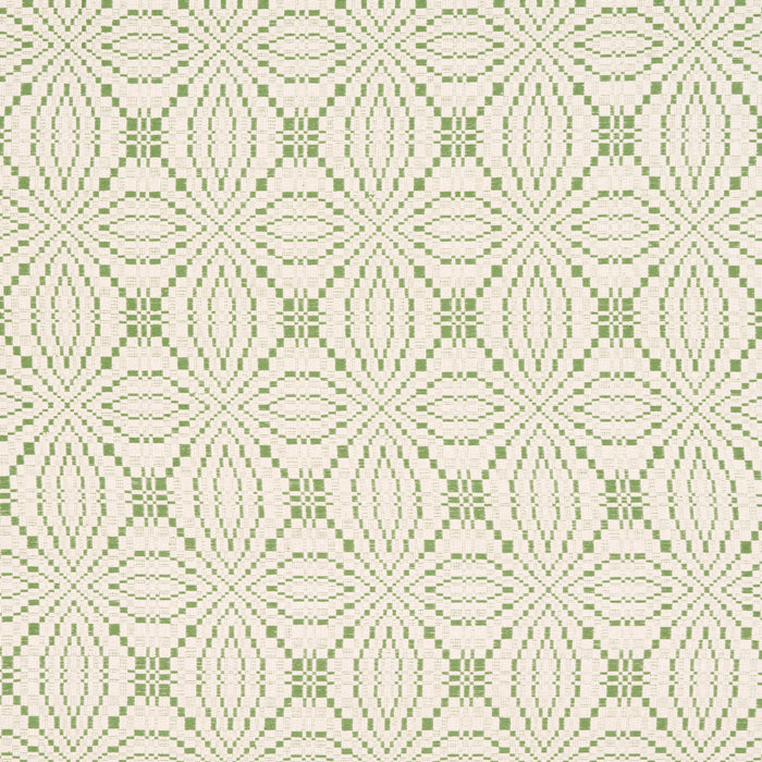 Schumacher Francestown Coverlet Leaf Fabric 82910