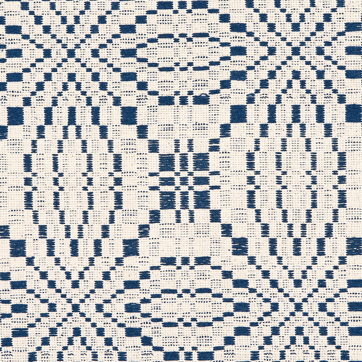 Schumacher Francestown Coverlet Navy Fabric Sample 82911