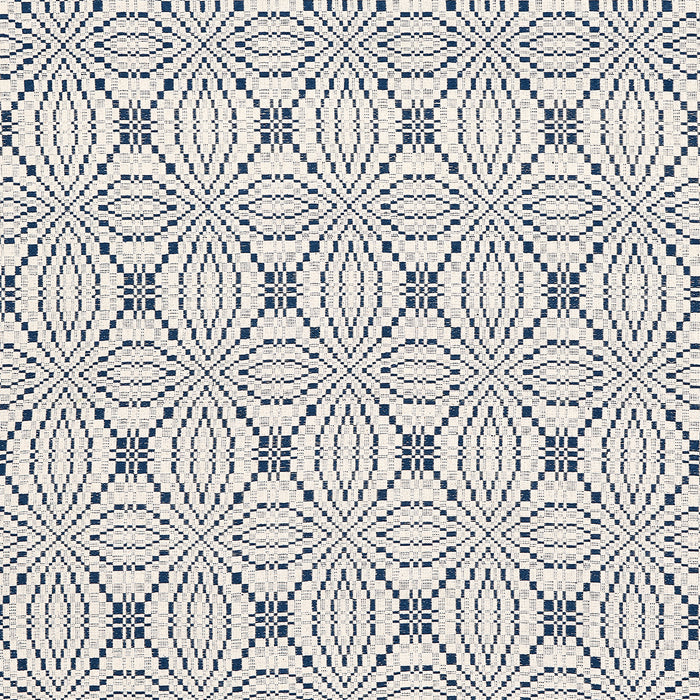 Schumacher Francestown Coverlet Navy Fabric Sample 82911