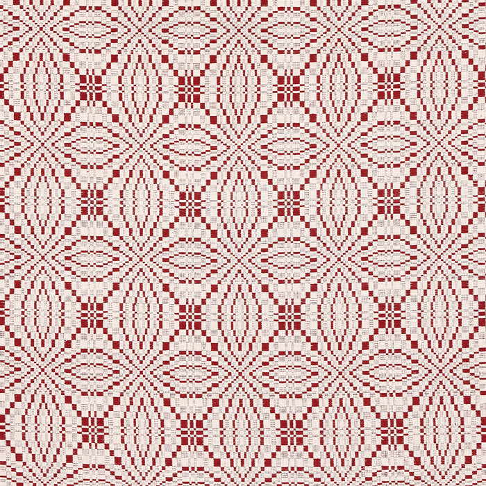 Schumacher Francestown Coverlet Crimson Fabric 82912