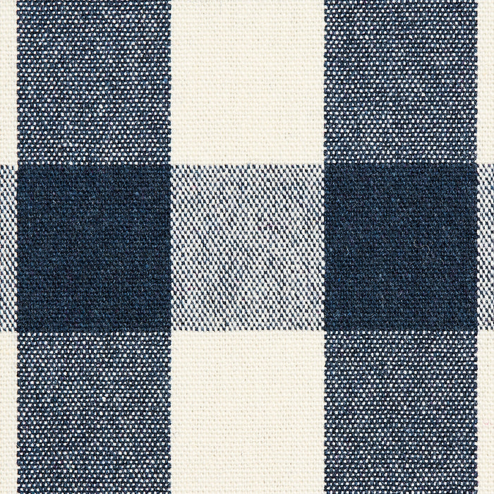 Schumacher Dutton Buffalo Check Navy Fabric Sample 82940