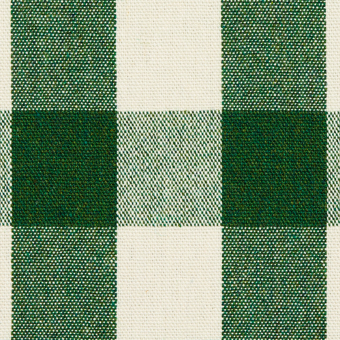 Schumacher Dutton Buffalo Check Emerald Fabric Sample 82941