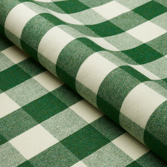 Schumacher Dutton Buffalo Check Emerald Fabric 82941