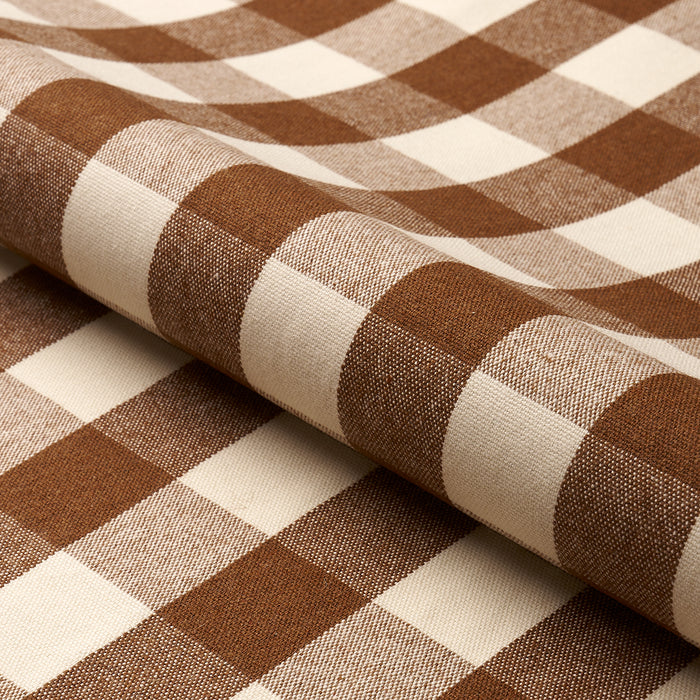 Schumacher Dutton Buffalo Check Coffee Fabric 82942