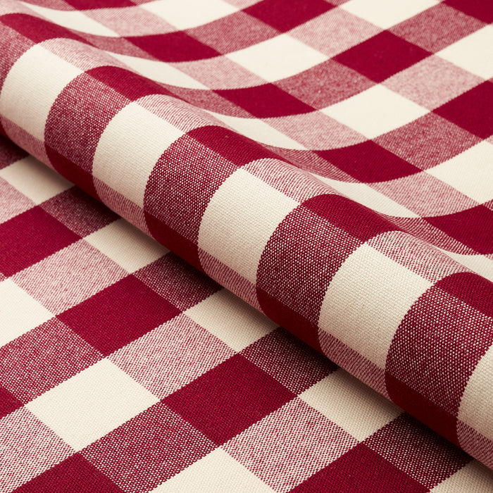 Schumacher Dutton Buffalo Check Crimson Fabric 82943