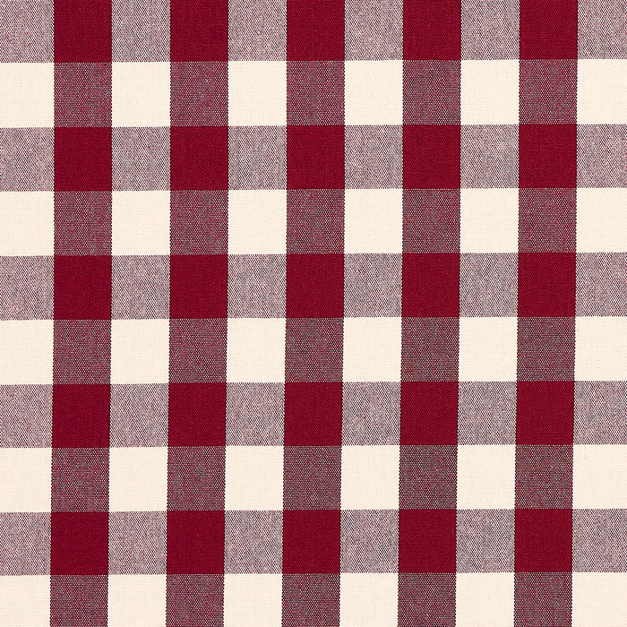 Schumacher Dutton Buffalo Check Crimson Fabric Sample 82943