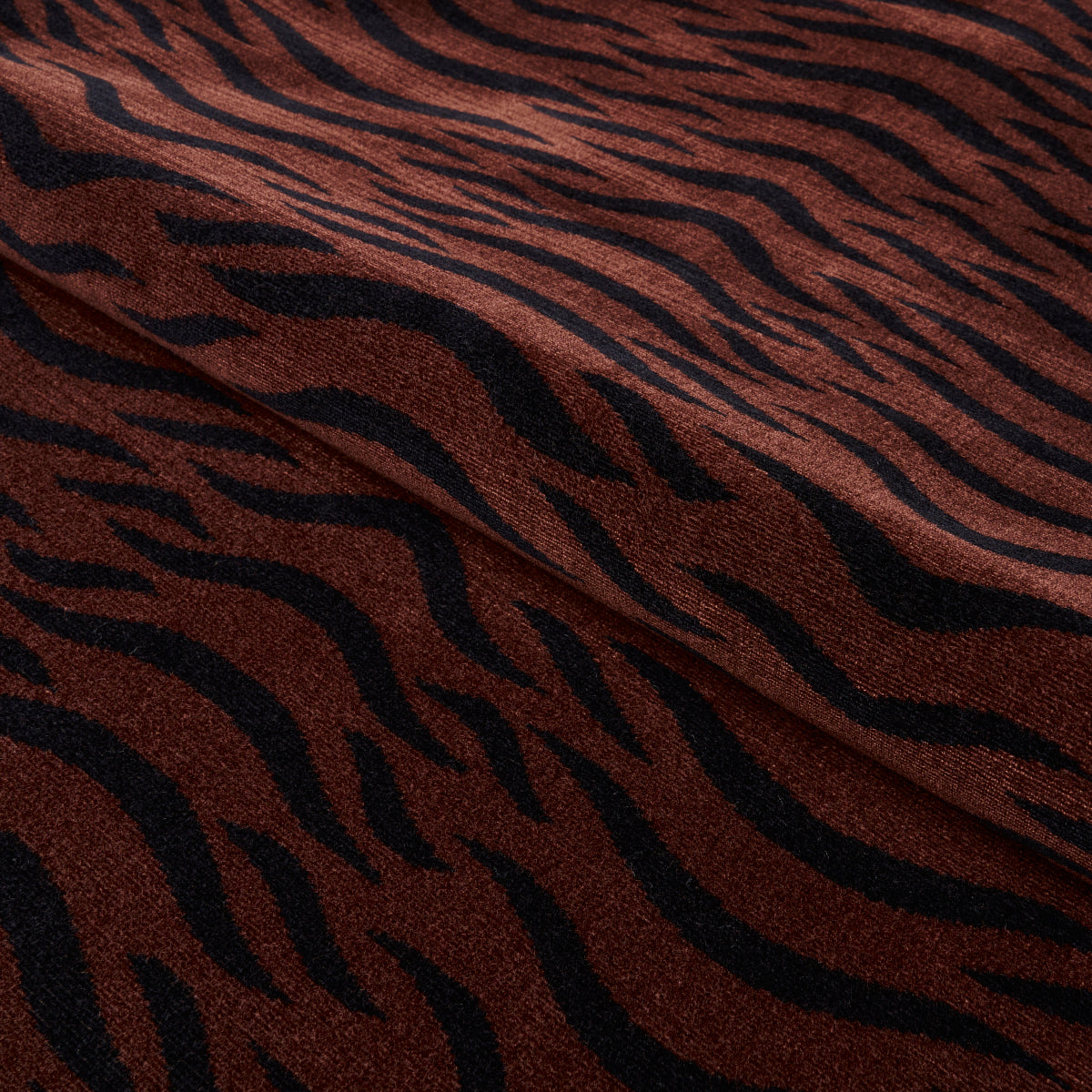 Schumacher Sabi Tiger Velvet Java Fabric 82950