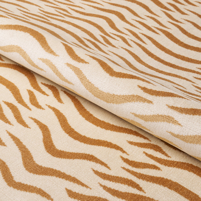 Schumacher Sabi Tiger Velvet Camel Fabric 82951