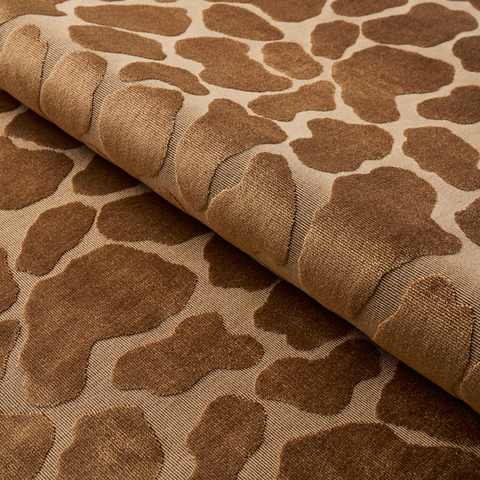 Schumacher Giraffe Velvet Safari Fabric Sample 82970