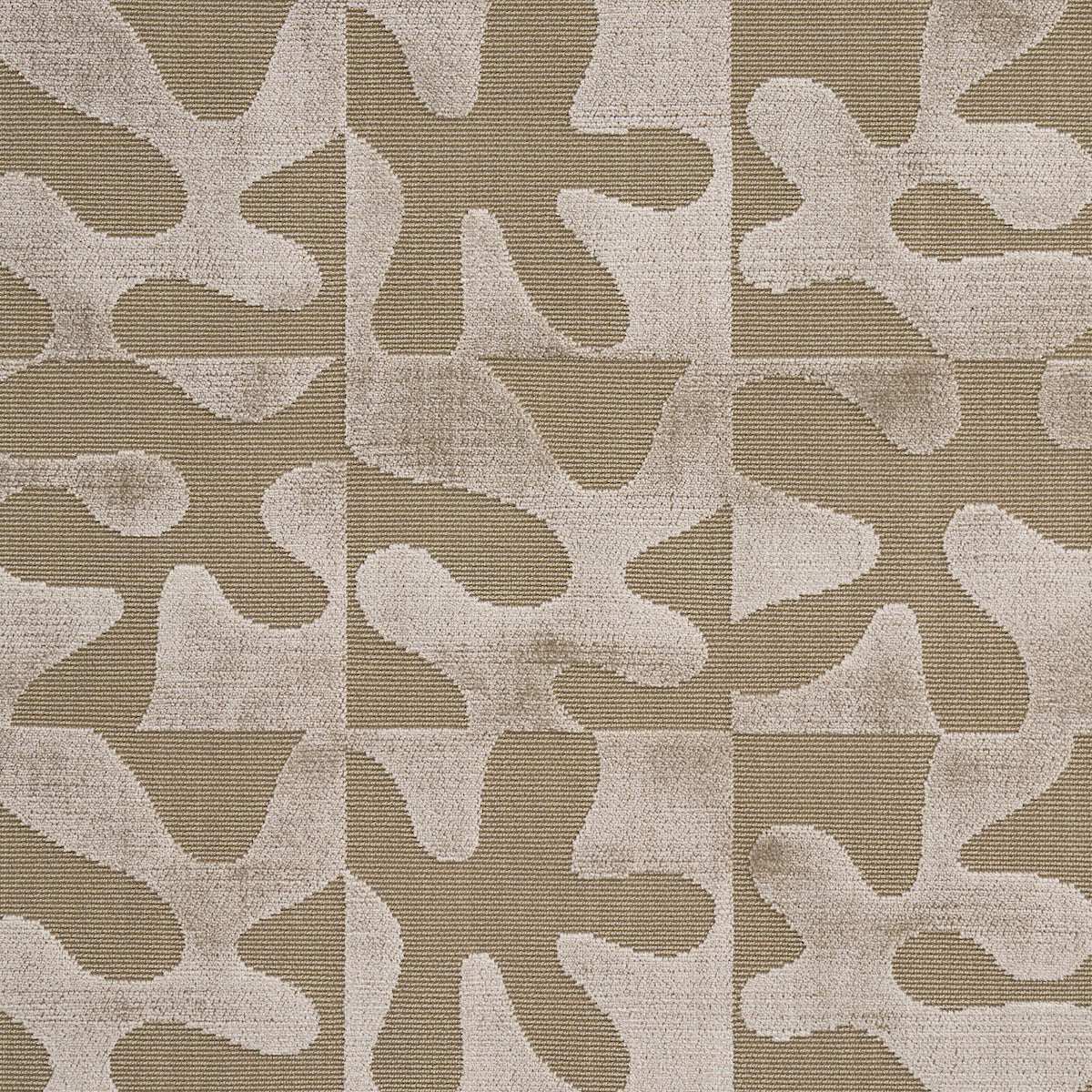 Schumacher Modern Dance Velvet Champagne Fabric 82991