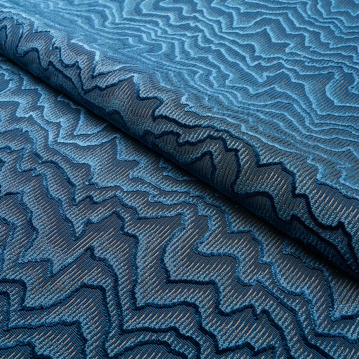 Schumacher Zambezi Velvet Slate Blue Fabric Sample 83022