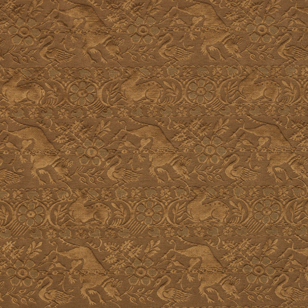 Schumacher Animali Bronze Fabric 83122