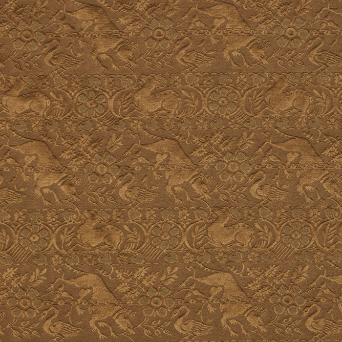 Schumacher Animali Bronze Fabric Sample 83122