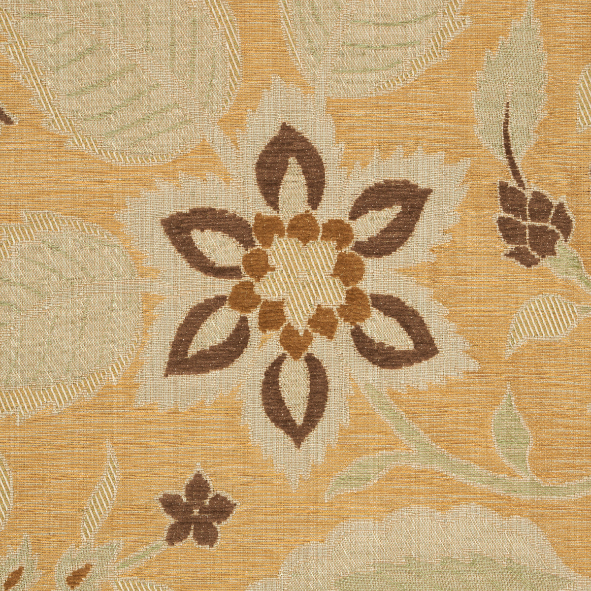 Schumacher Alessia Floral Gold Fabric 83131