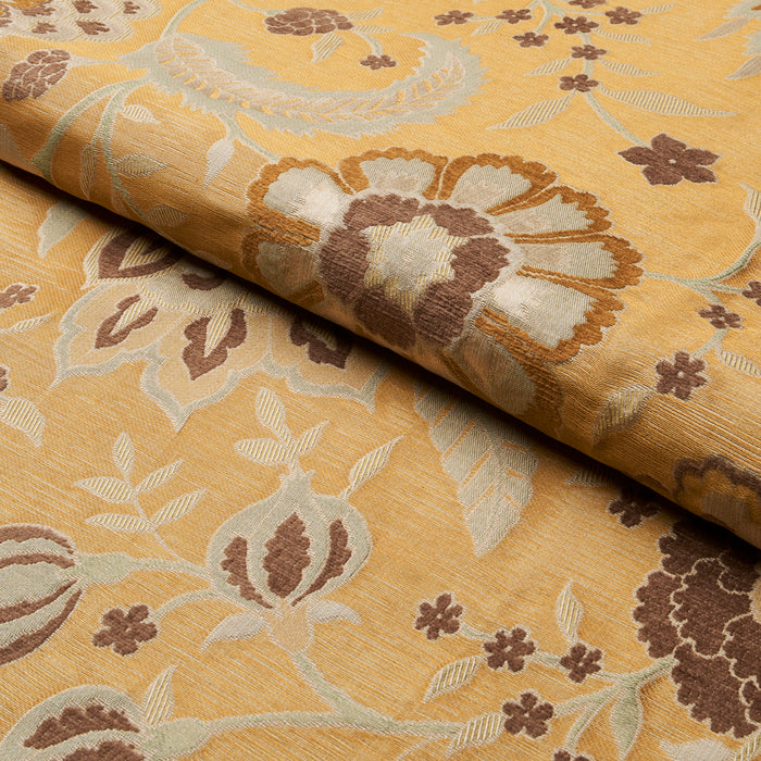 Schumacher Alessia Floral Gold Fabric 83131