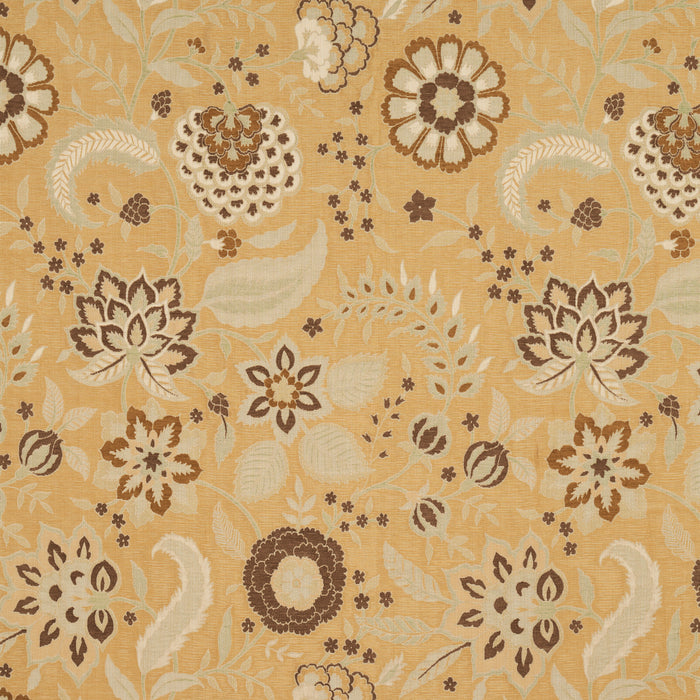 Schumacher Alessia Floral Gold Fabric 83131