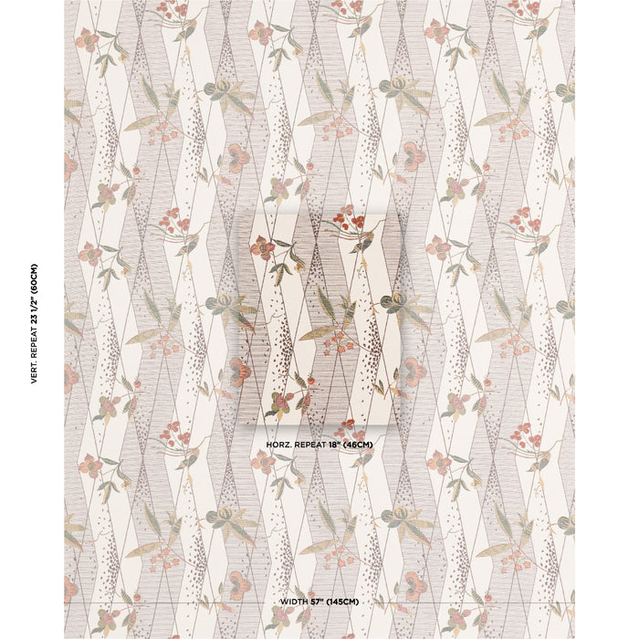 Schumacher Romola Floral Birch Fabric 83140