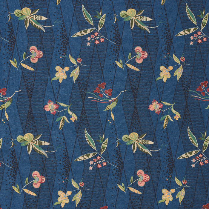 Schumacher Romola Floral Cadet Fabric Sample 83141