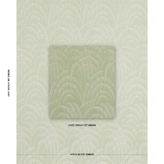 Schumacher Voussoir Moderne Celadon Fabric 83161