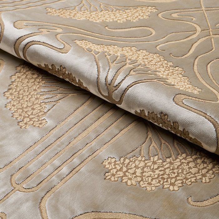 Schumacher Ombelli Jacquard Velvet Fawn Fabric 83170