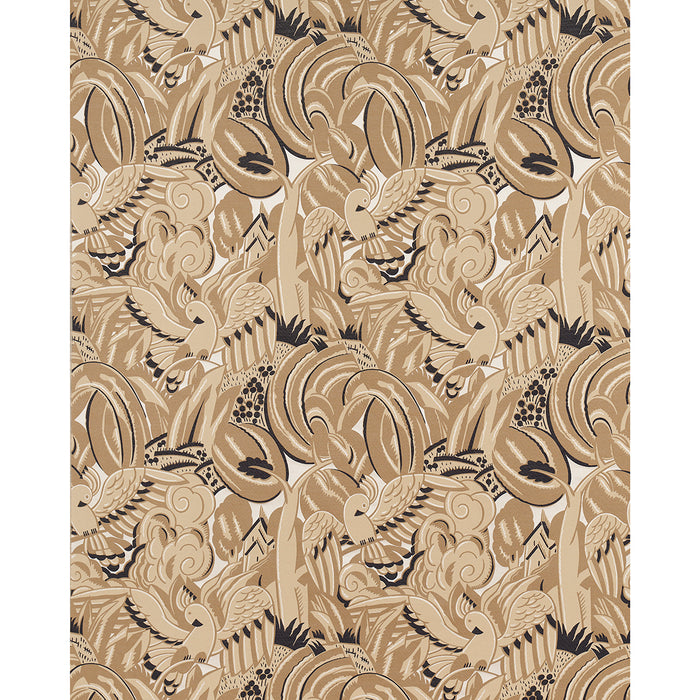 Schumacher Parrots Moderne Sandstone Fabric Sample 83180