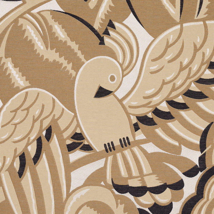 Schumacher Parrots Moderne Sandstone Fabric Sample 83180