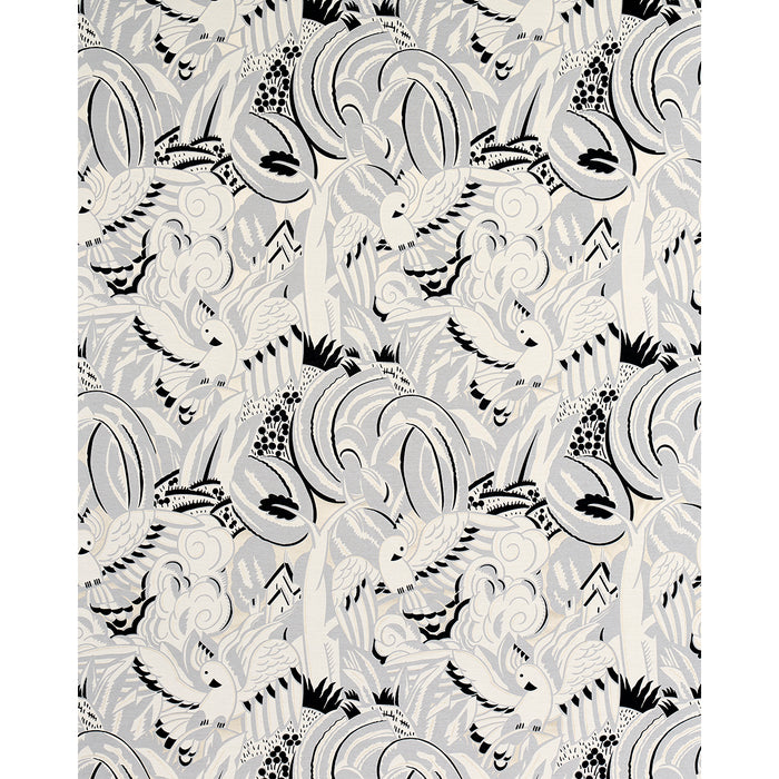 Schumacher Parrots Moderne Dove Fabric 83181