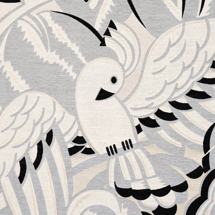 Schumacher Parrots Moderne Dove Fabric Sample 83181