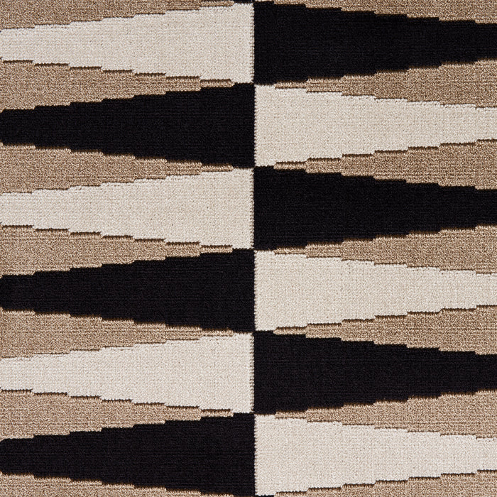 Schumacher Backgammon Cut Velvet Neutral Fabric Sample 83201