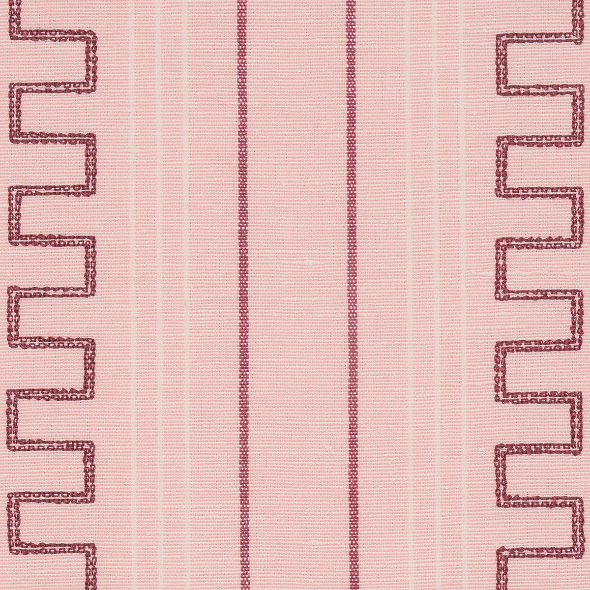 Schumacher Greco Stripe Pink Fabric 83233