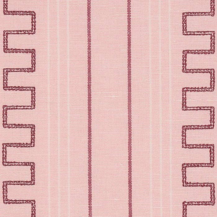 Schumacher Greco Stripe Pink Fabric 83233