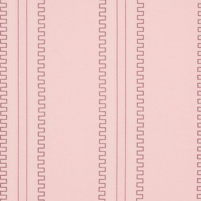 Schumacher Greco Stripe Pink Fabric Sample 83233