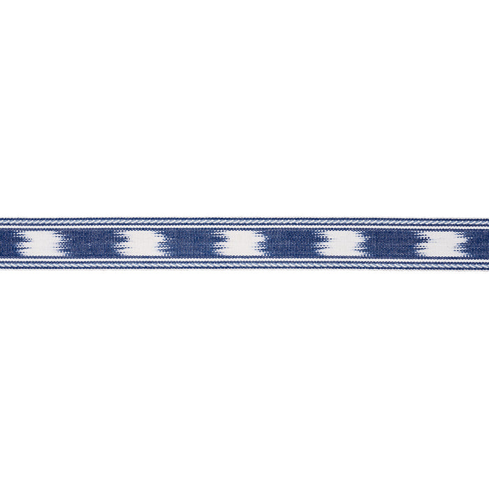 Schumacher Banyan Tape Narrow Blue Trim Sample 83240