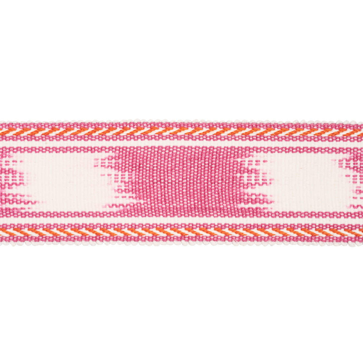 Schumacher Banyan Tape Narrow Pink Trim Sample 83245