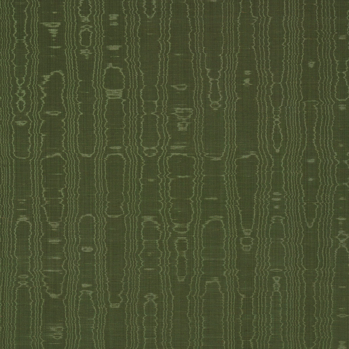 Schumacher Beau Cotton Linen Moire Olive Fabric Sample 83253