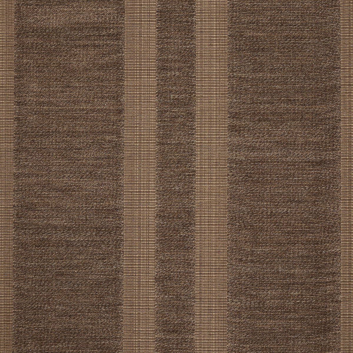 Schumacher Simon Wool Linen Stripe Brown Fabric 83260