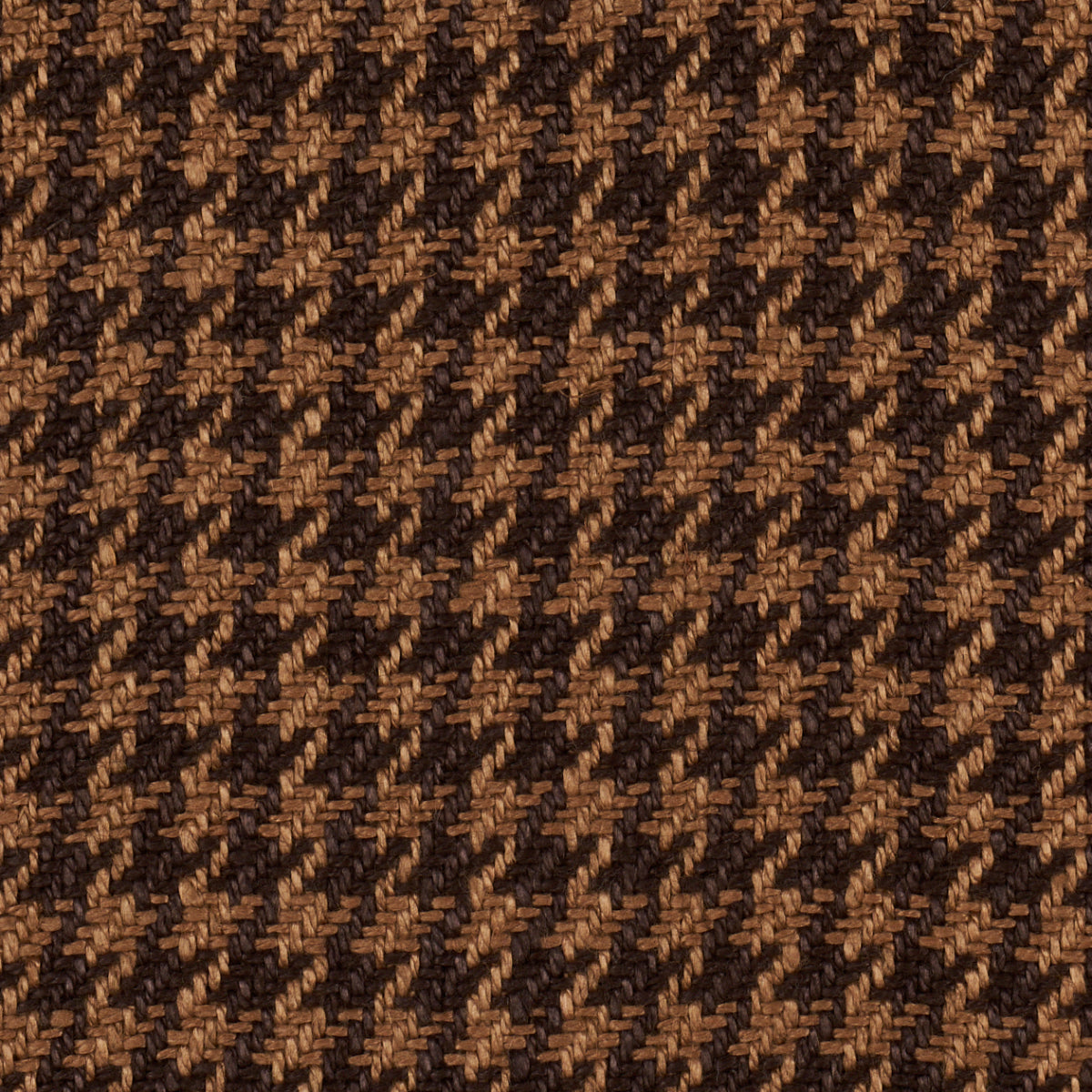 Schumacher Lotti Linen Houndstooth Brown Fabric 83341