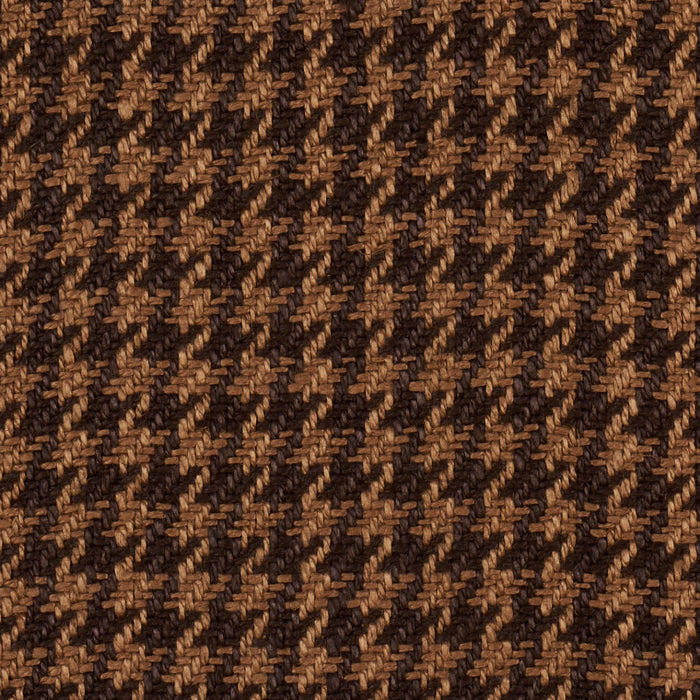 Schumacher Lotti Linen Houndstooth Brown Fabric 83341