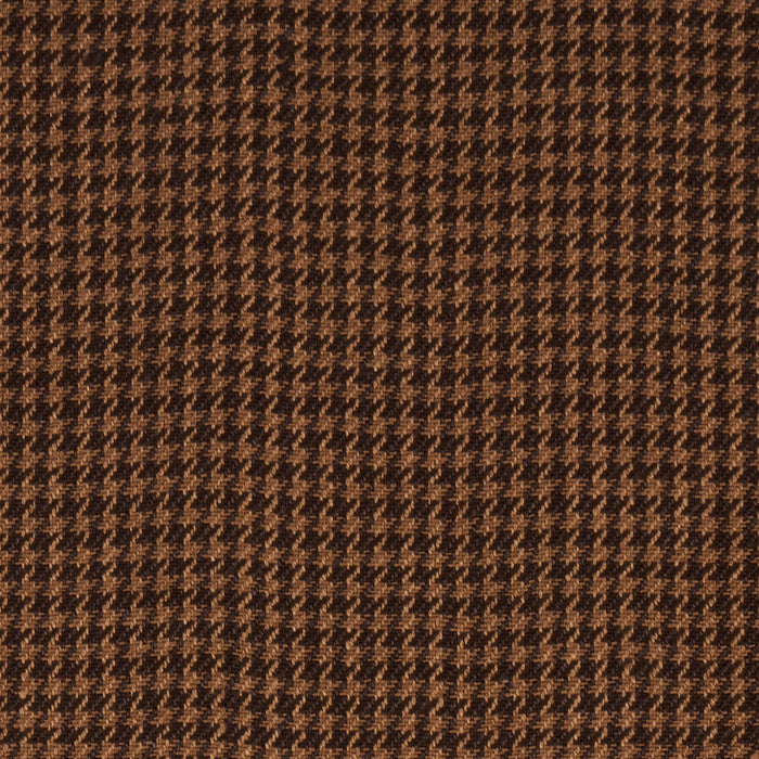 Schumacher Lotti Linen Houndstooth Brown Fabric 83341