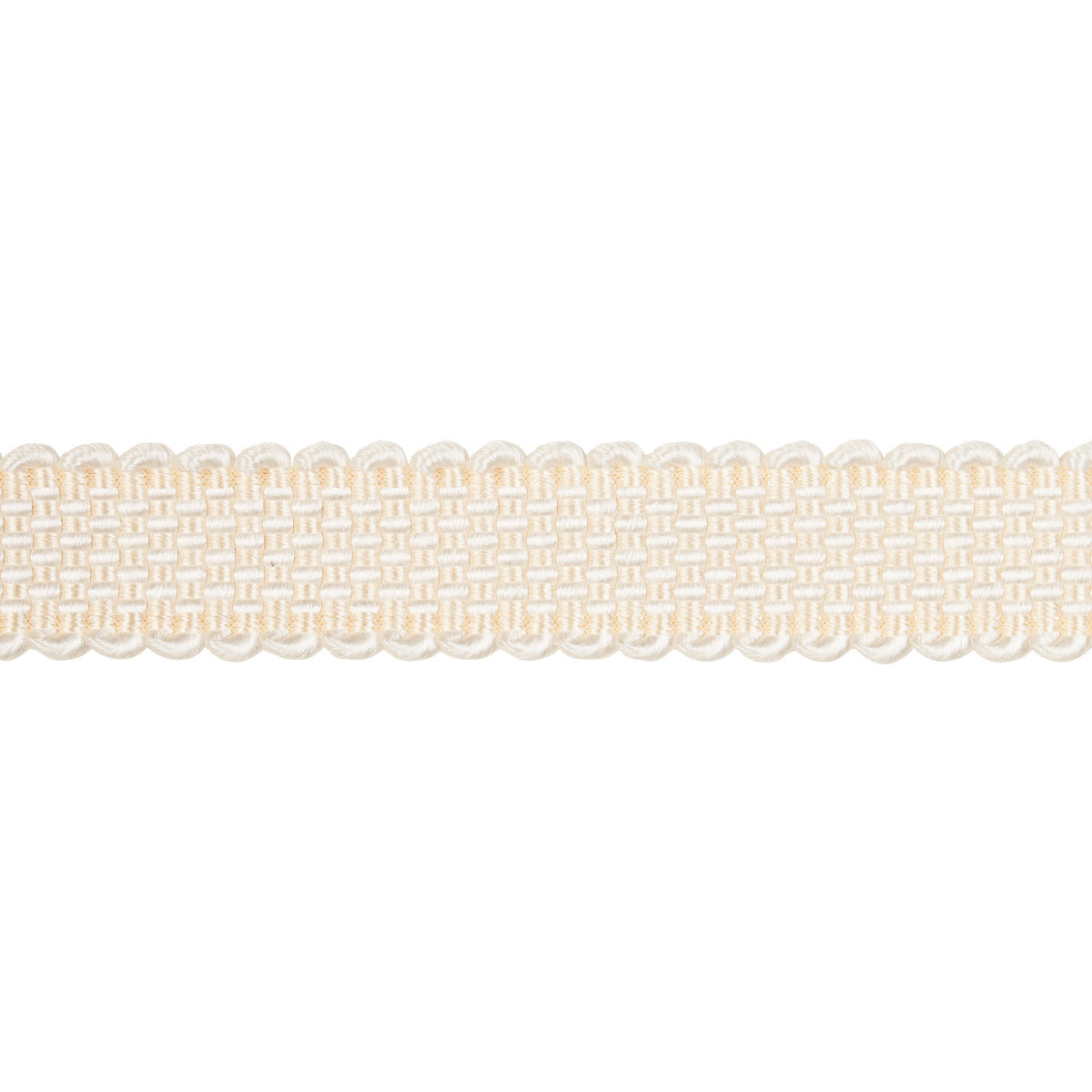 Schumacher Frances Silk Gimp Ivory Trim Sample 83360