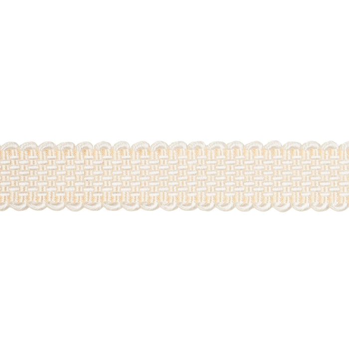 Schumacher Frances Silk Gimp Ivory Trim Sample 83360