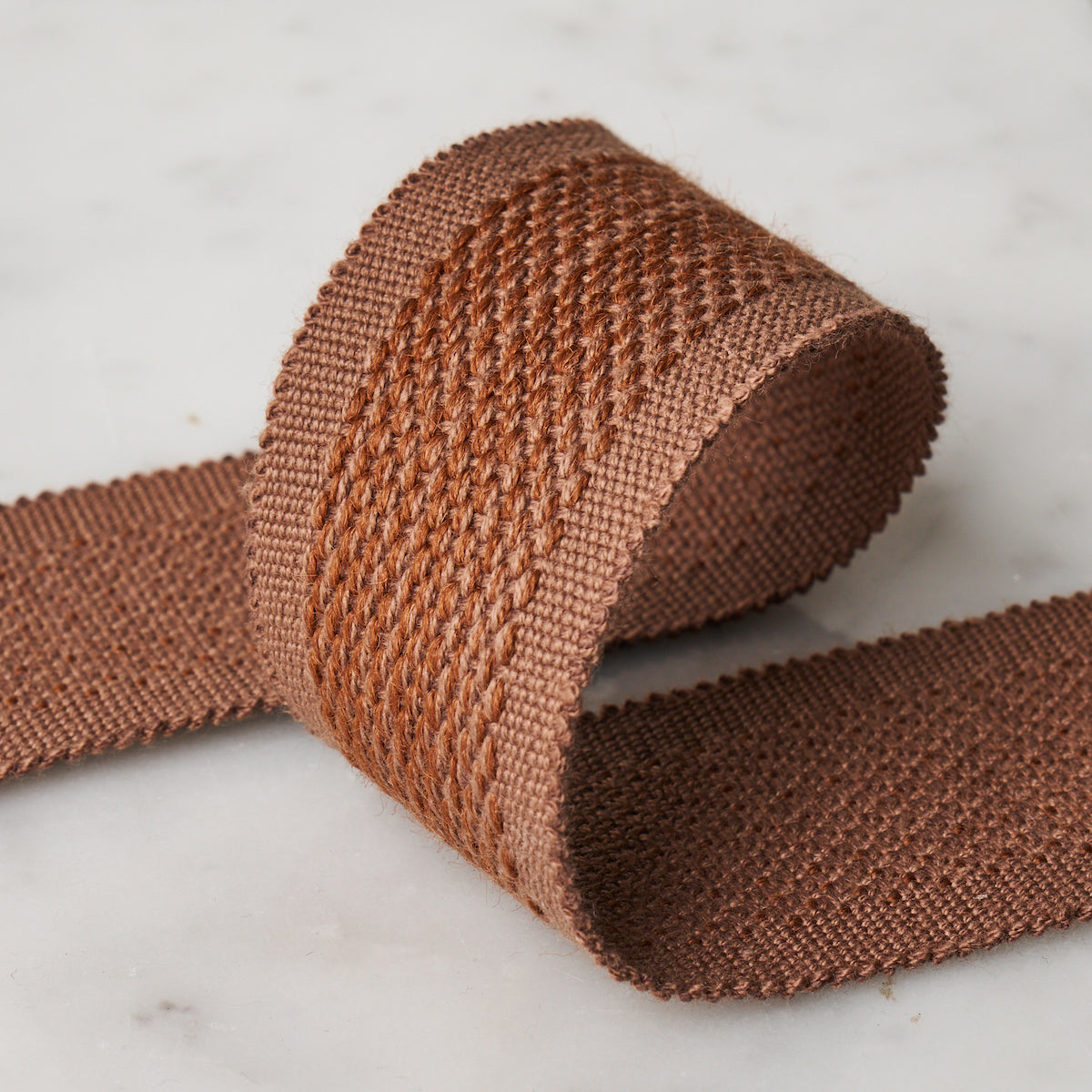 Schumacher Cardiff Tape Brown Trim Sample 83382