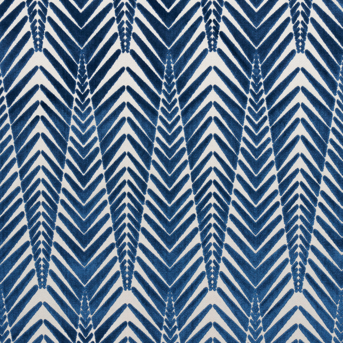 Schumacher Zebra Velvet Silver Blue Fabric Sample 83400