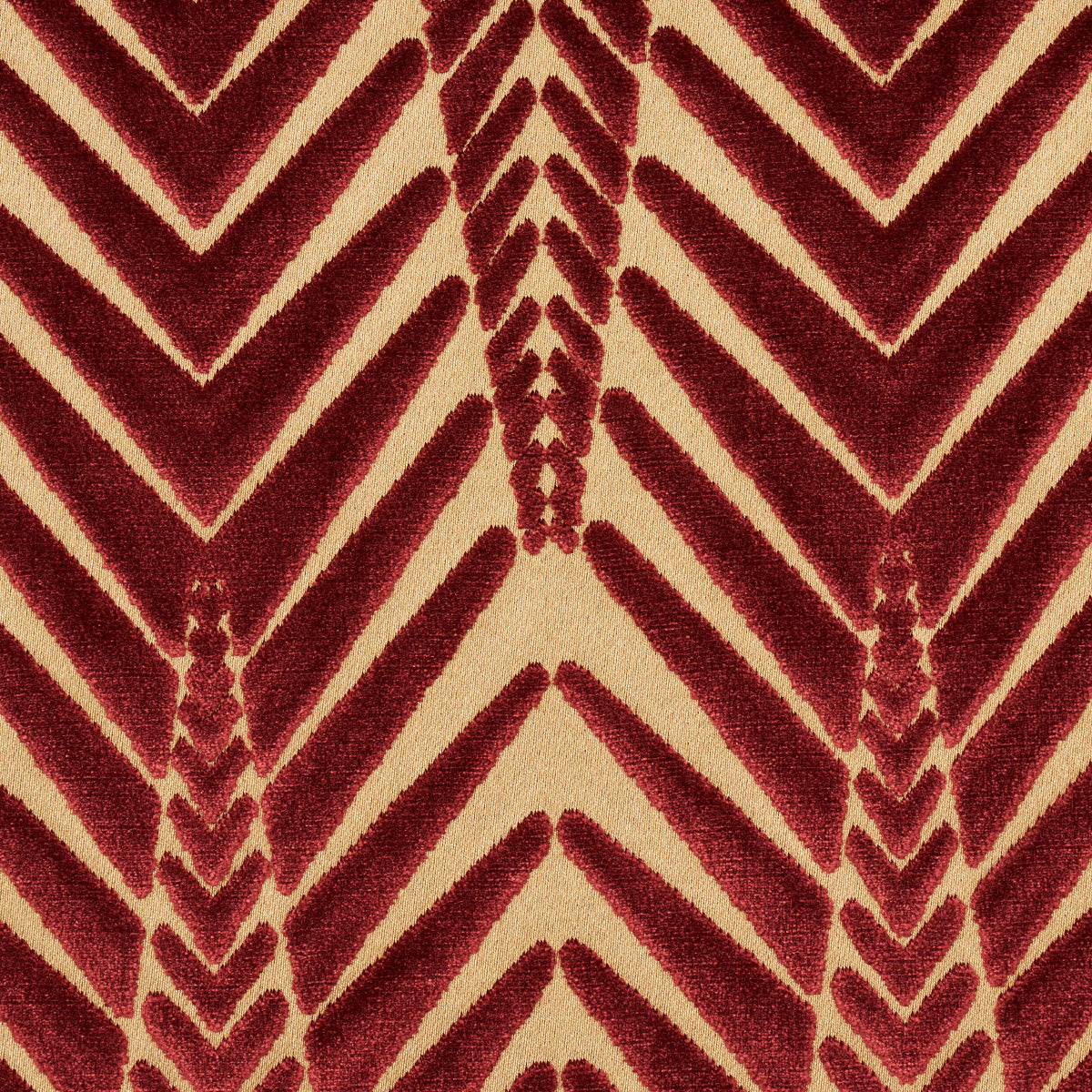 Schumacher Zebra Velvet Gold Plum Fabric 83401